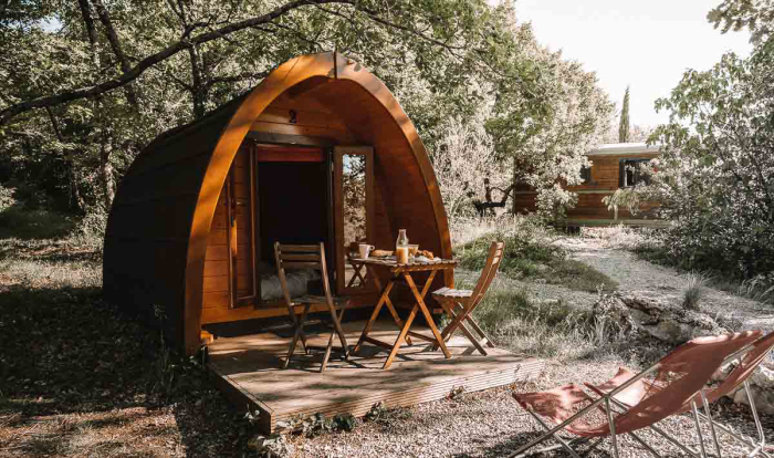 Roulottes et Cabanes de Saint Cerice Rodano-Alpi - Vogüé visuel 2/11